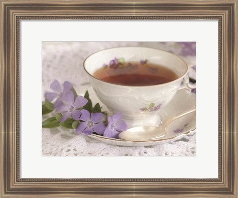 Framed Periwinkle and Tea Print