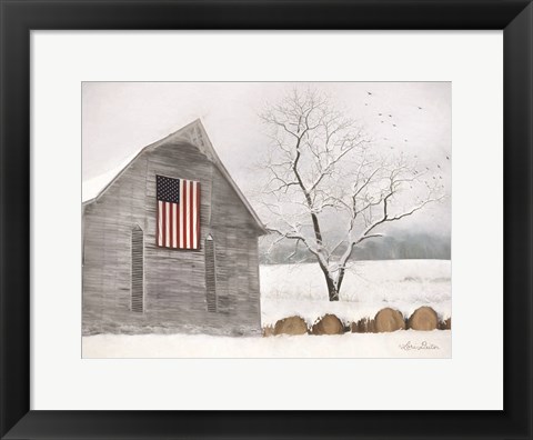 Framed Old Glory Print