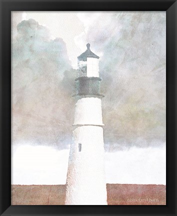 Framed Morning Lighthouse Print