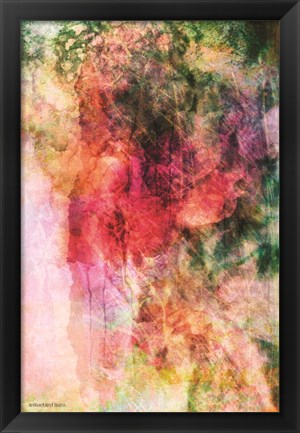 Framed Soft Color Floral Abstract Print