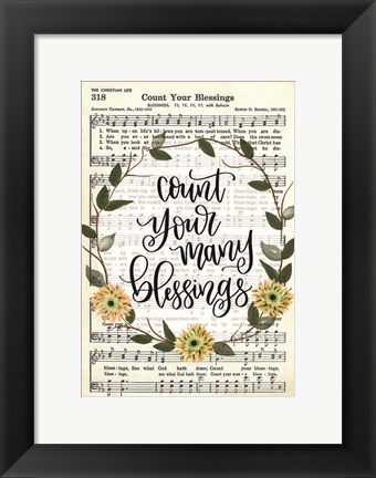 Framed Count Your Many Blessings Print