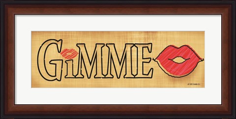 Framed Gimme Kiss Print