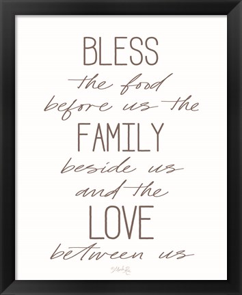 Framed Dinner Blessing Print