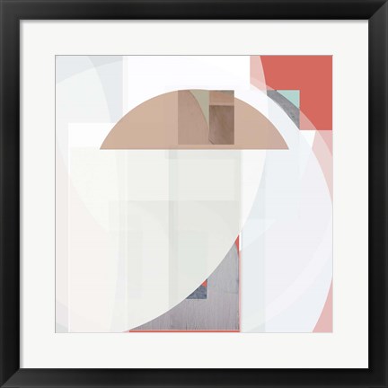 Framed Stripes and Circles II Print