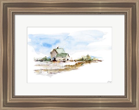 Framed Prairie Farmhouse I Print