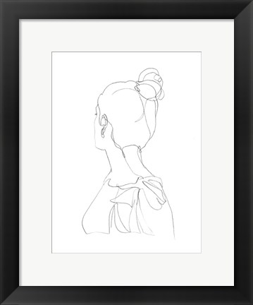 Framed Feminine Contour I Print