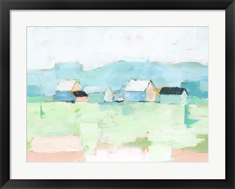 Framed Rural Pastel I Print