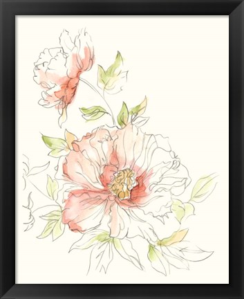 Framed Watercolor Floral Variety I Print