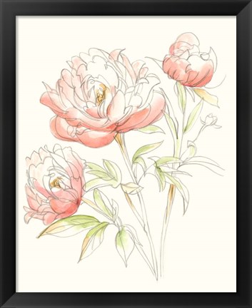 Framed Watercolor Floral Variety III Print