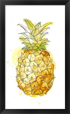 Framed Pineapple Splash II Print