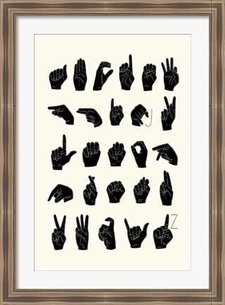 Framed Sign Language I Print