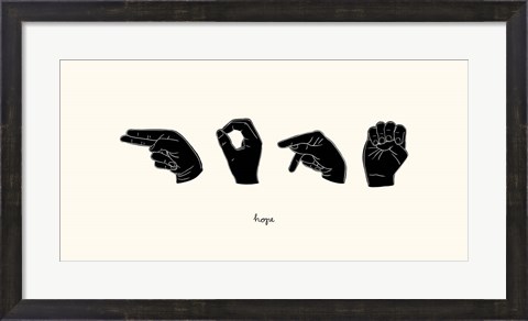 Framed Sign Language II Print