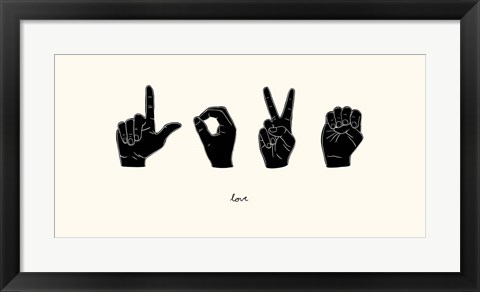 Framed Sign Language IV Print