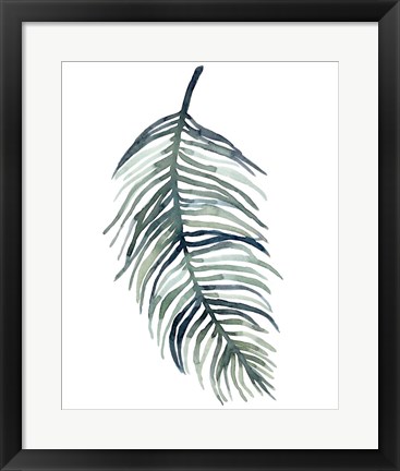 Framed Watercolor Palm Leaves I Print