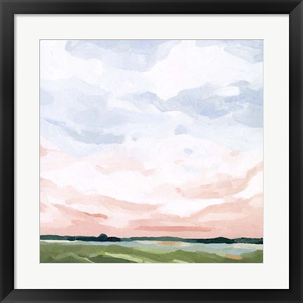 Framed Pink Morning Horizon I Print