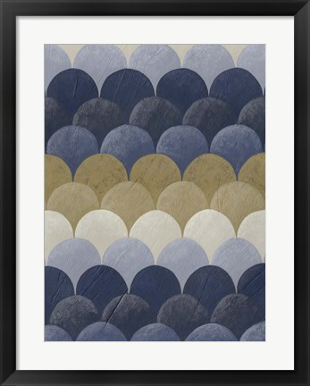 Framed Navy Motif II Print