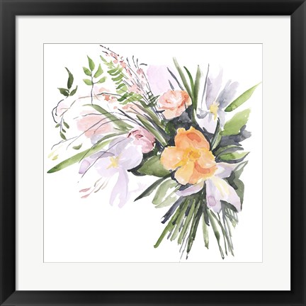 Framed Ferns &amp; Tulips II Print