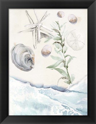 Framed Washing Ashore II Print