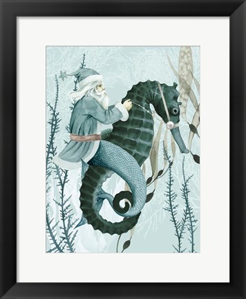 Framed Sea Santa I Print