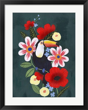 Framed Tropical Toucan I Print