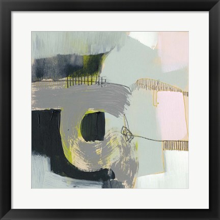 Framed Pastel Strokes I Print