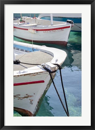 Framed Workboats of Corfu, Greece III Print