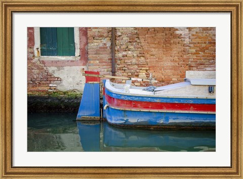 Framed Venice Workboats I Print