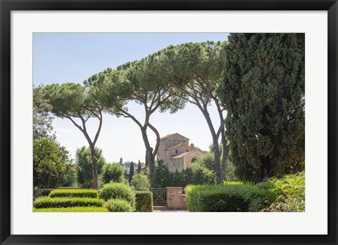 Framed Rome Landscape I Print