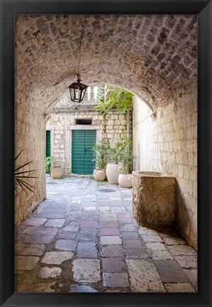 Framed Enchanting Passageway - Kotor, Montenegro Print