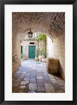 Framed Enchanting Passageway - Kotor, Montenegro Print