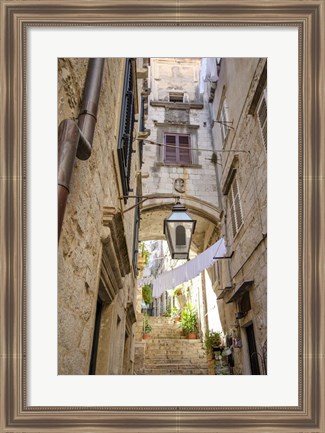 Framed Laundry Day - Dubrovnik, Croatia Print