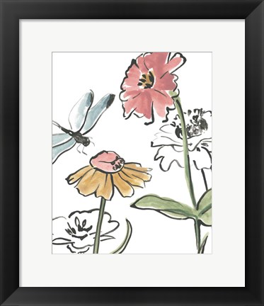 Framed Boho Florals I Print