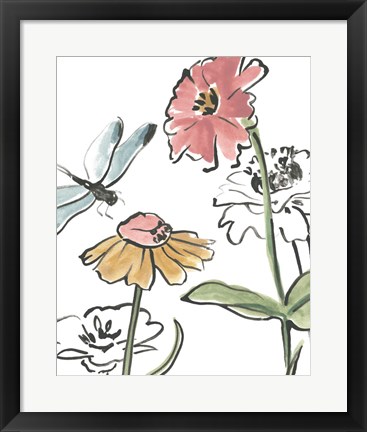 Framed Boho Florals I Print