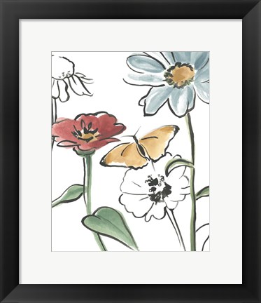 Framed Boho Florals IV Print