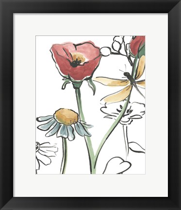 Framed Boho Florals VI Print