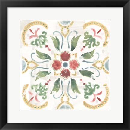 Framed Boho Tile III Print