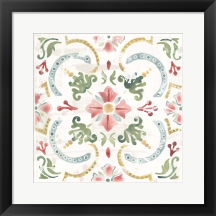 Framed Boho Tile IV Print