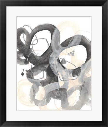 Framed Tangled Circuit II Print