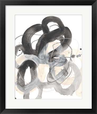 Framed Tangled Circuit III Print