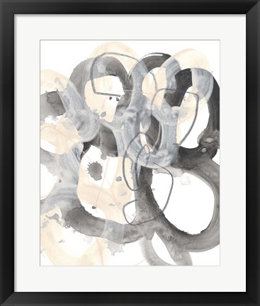 Framed Tangled Circuit IV Print