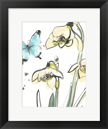 Framed Ink Wash Garden III Print