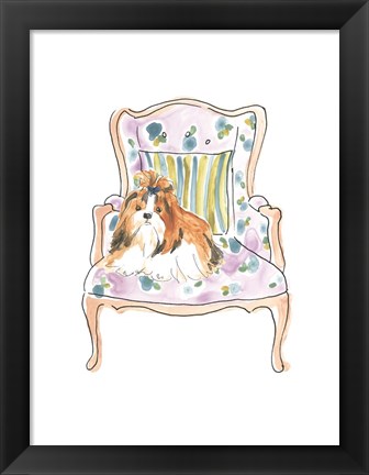 Framed Petite Chien II Print