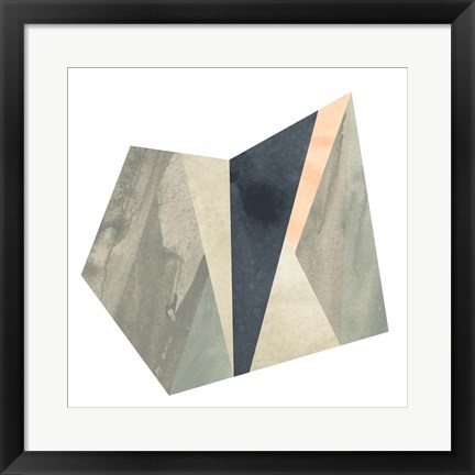 Framed Marble Origami III Print