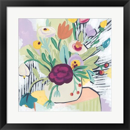 Framed Fauvist Floral I Print