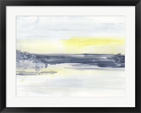 Framed Citron Sea Horizon II Print