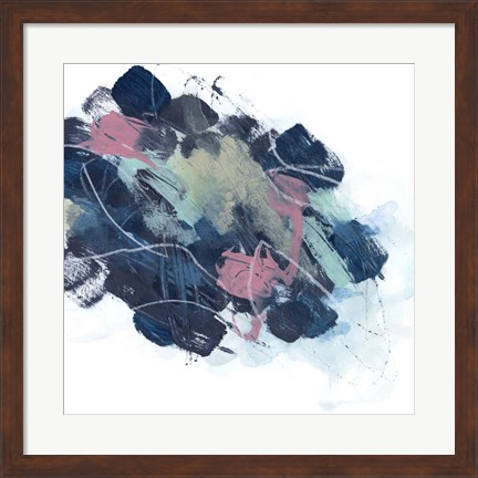 Framed Abstract Lily Pond I Print