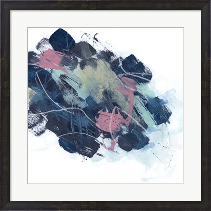 Framed Abstract Lily Pond I Print
