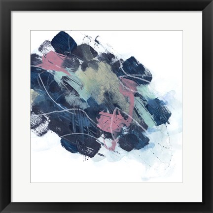 Framed Abstract Lily Pond I Print