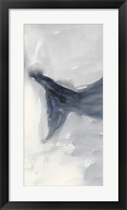 Framed Blue Whale Triptych I Print