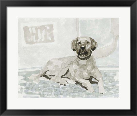 Framed Dog Study I Print